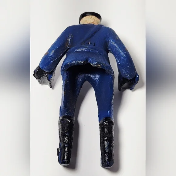 Vintage Cast Iron U.S Parcel Post Motorcycle With Detachable Rider Mail Man - Picture 10 of 10